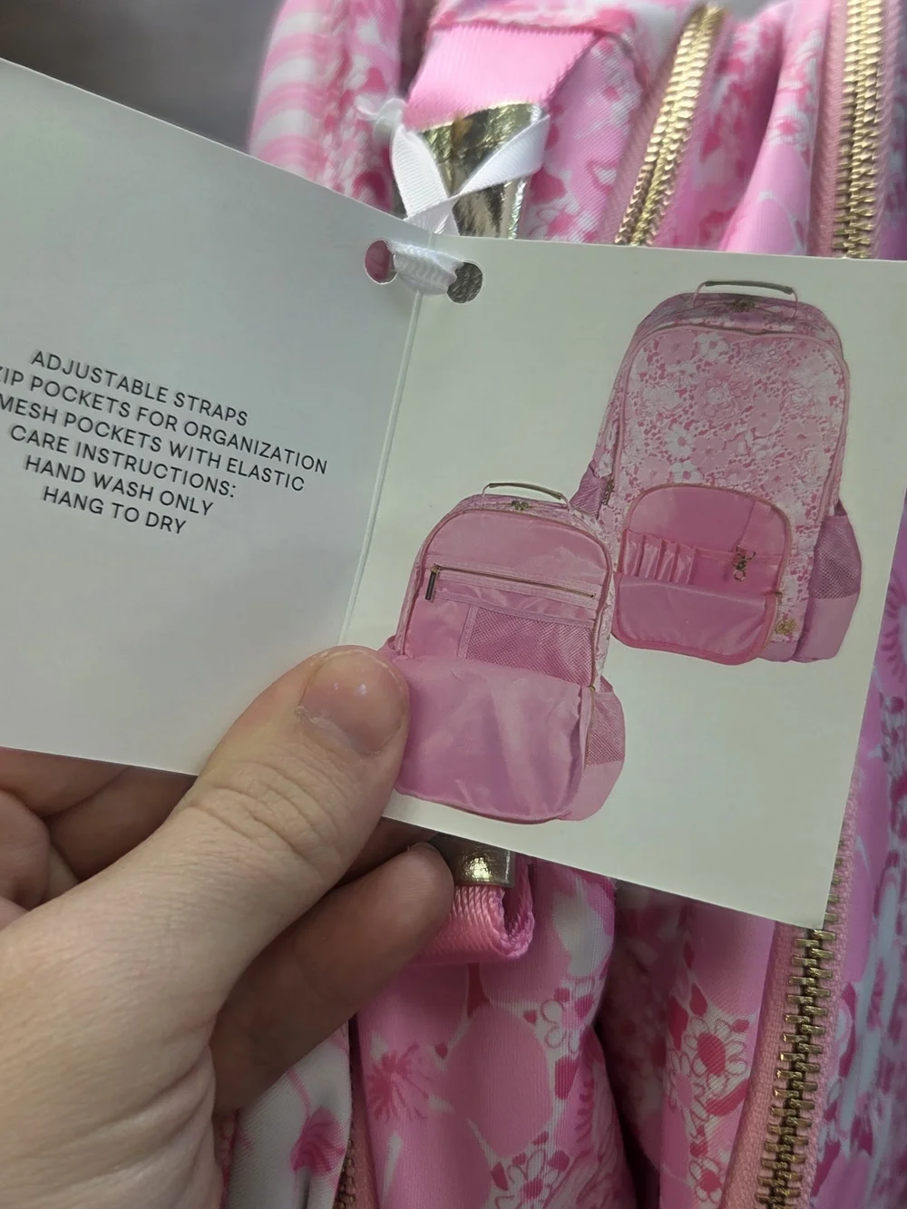 Lilly Pulitzer Pink Floral Backpack and Lunch Bag Set